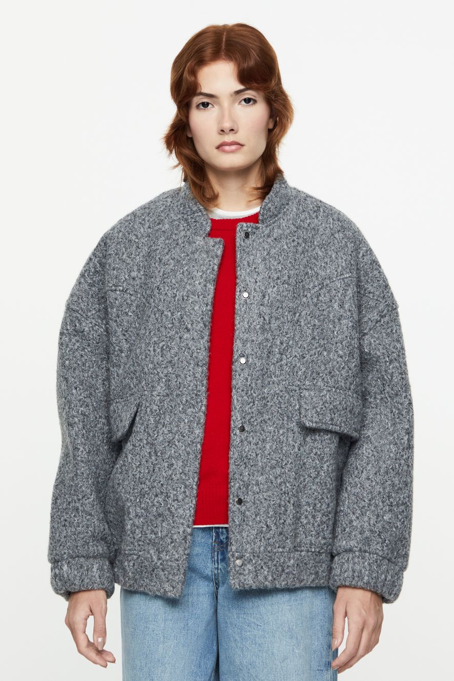 BOUCLE BOMBER JACKET